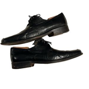 Bruno Magli Bishop Black Leather Lace Up Oxford Shoes Men's 10.5 M